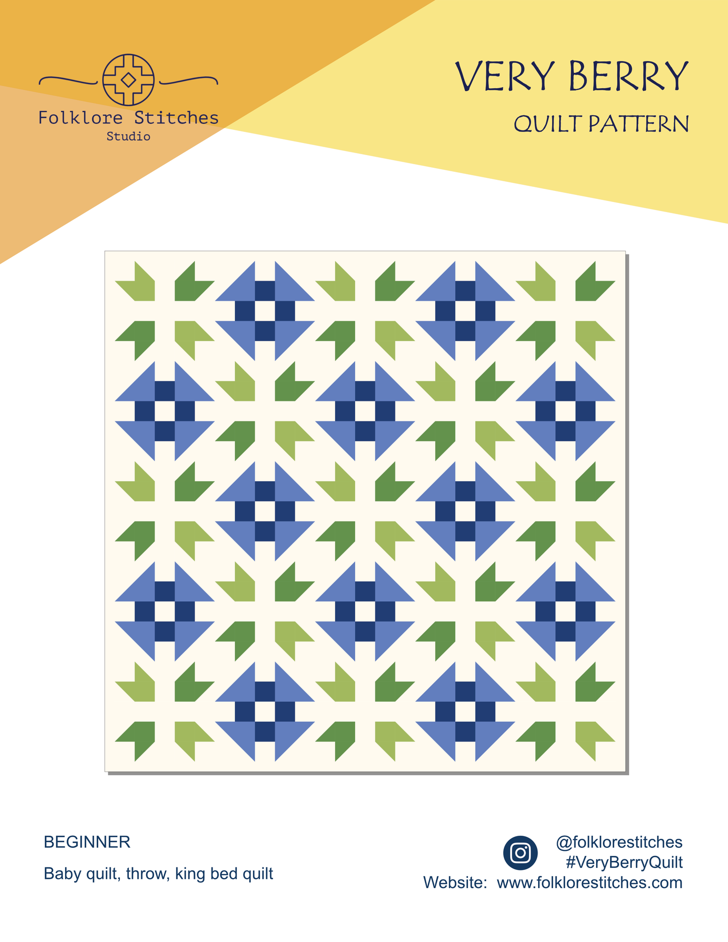 Very Berry Quilt Pattern - PDF